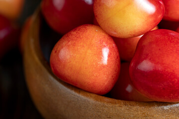 Sweet fresh cherries with other products