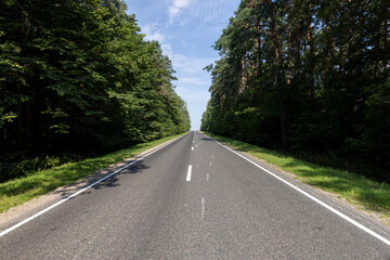 Narrow paved road for cars