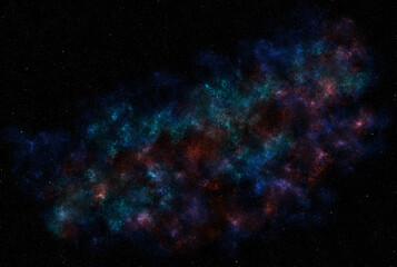 Fototapeta premium Starry galaxy dark infinite milky way twinkle cosmos astrology interstellar background