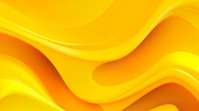 4k Light sunny yellow dynamic animated waves fluid