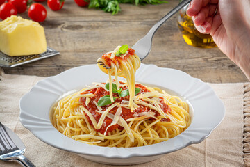 Pasta with sugo sauce