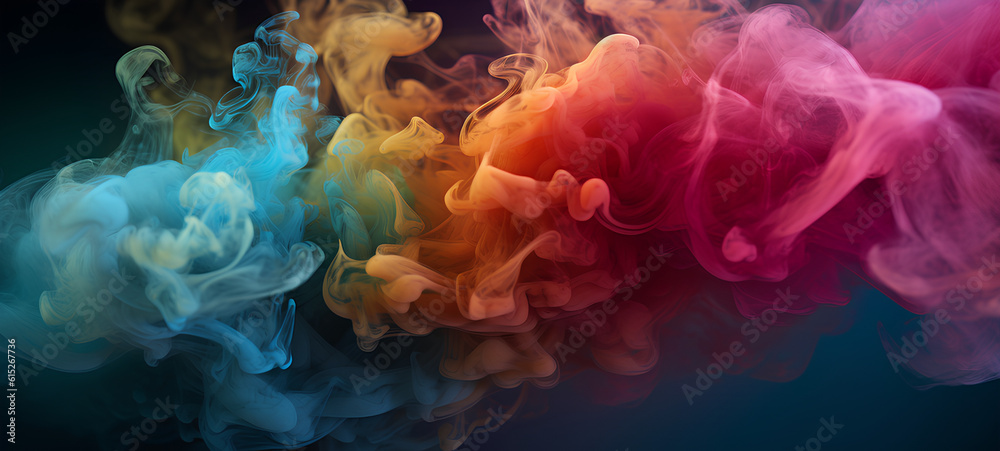 Canvas Prints background with color smoke everywhere. ia generative.