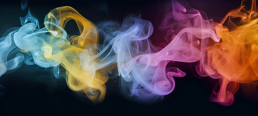 Background with color smoke everywhere. IA generative.