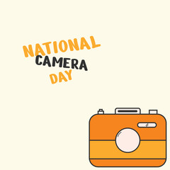 national camera day design post cad, social media vector