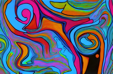 Colorful abstract mental health background created with generative ai