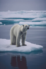 Fototapeta na wymiar polar bear on ice