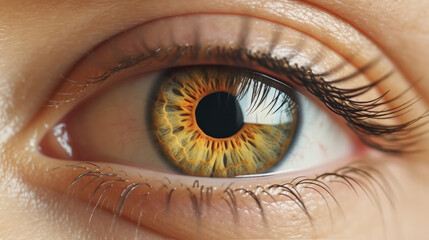 Fototapeta premium Closeup photo the human eye is very beautiful