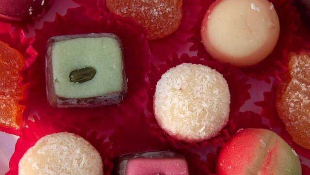 homemade oriental marzipan sweets