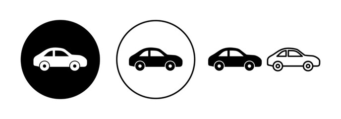 Car icon vector for web and mobile app. car sign and symbol. small sedan