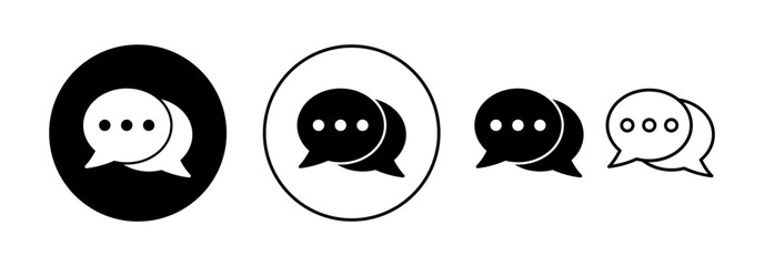 Chat icon vector for web and mobile app. speech bubble sign and symbol. comment icon. message