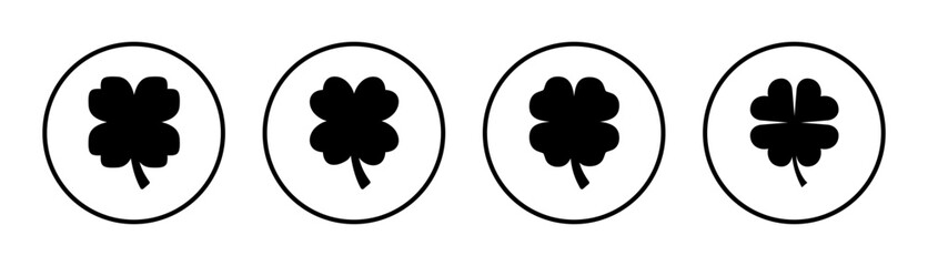 Fototapeta na wymiar Clover icon set illustration. clover sign and symbol. four leaf clover icon.