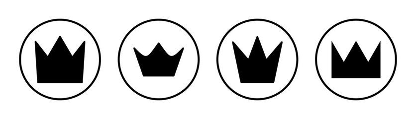 Crown icon set illustration. crown sign and symbol
