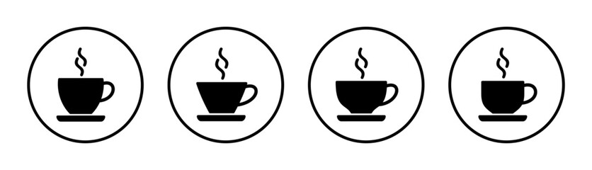coffee cup icon set illustration. cup a coffee sign and symbol