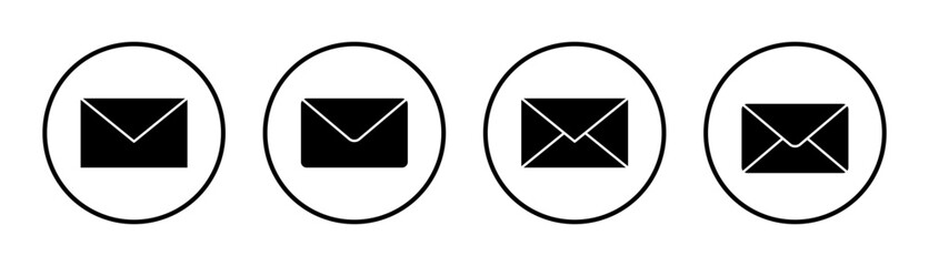 Mail icon set illustration. email sign and symbol. E-mail icon. Envelope icon