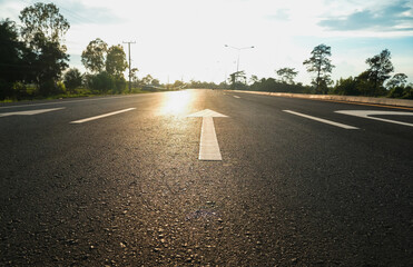 The road surface is a forward sign.
