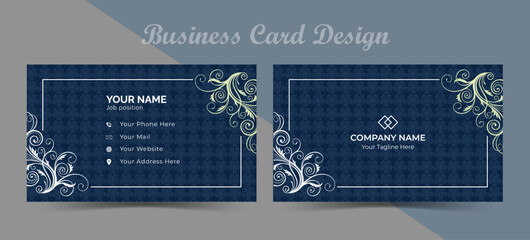 Company card. ornamental pieces from the past. business cards or invitations with decorative floral patterns © vividraiyan