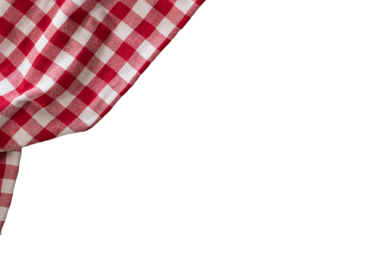 part of checkered napkin, untucked with transparencies, PNG format