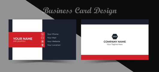 Stylish business cards with the company's logo. Template for a vector business card. Visitor's card for both personal and professional purposes. Illustration design in vector.