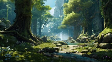 Fototapeta premium Beautiful Game Environment Art 