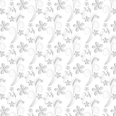 Seamless floral pattern background vector template.