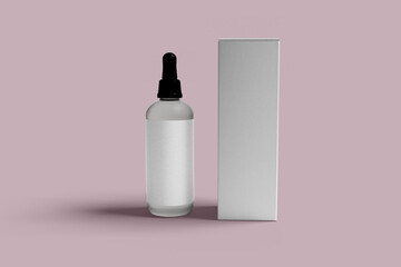 mockup of beauty fashion cosmetic makeup bottle lotion product with skincare healthcare concept
