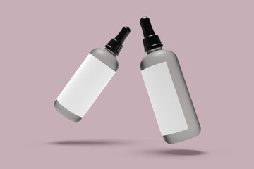 mockup of beauty fashion cosmetic makeup bottle lotion product with skincare healthcare concept