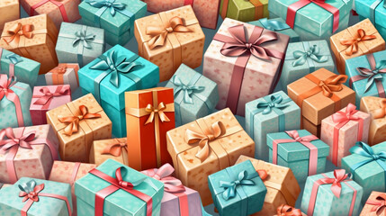 Presents Box Background, Generative AI