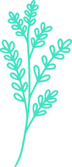 botanical line art vector illustration