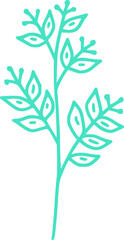 Fototapeta na wymiar botanical line art vector illustration
