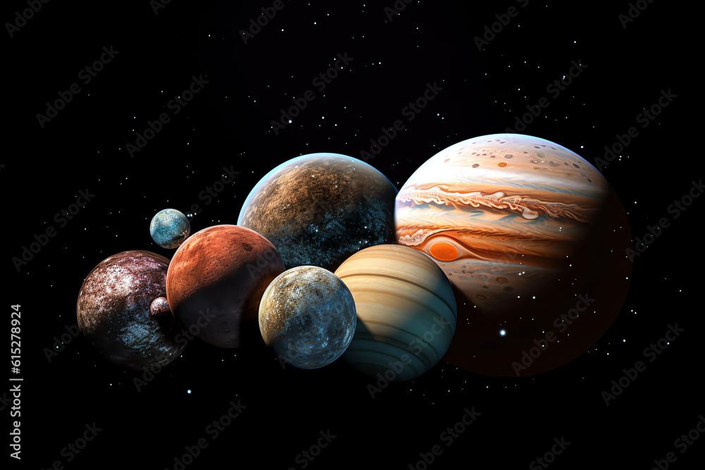 Canvas Prints planets galaxy outer space background