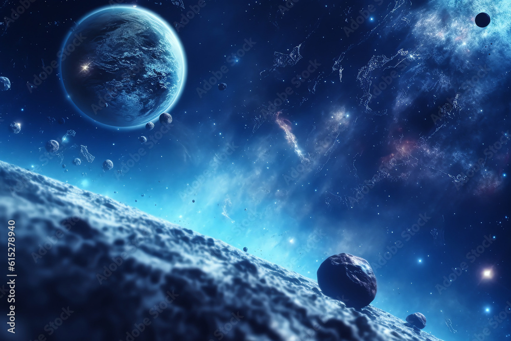 Canvas Prints planets galaxy outer space background