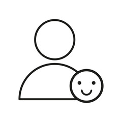 Person smiley Icon. Vector illustration. Stock image.