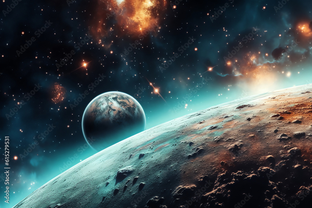 Wall mural planets galaxy outer space background