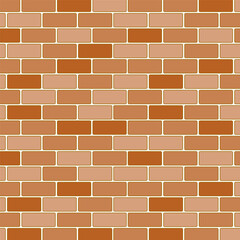 Red brick wall seamless. Vector illustration. Stock image.
