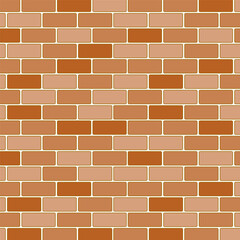 Red brick wall seamless. Vector illustration. Stock image.