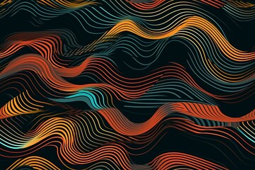 Dynamic Abstract Pattern Inspired by Music and Sound Waves Created with Generative AI