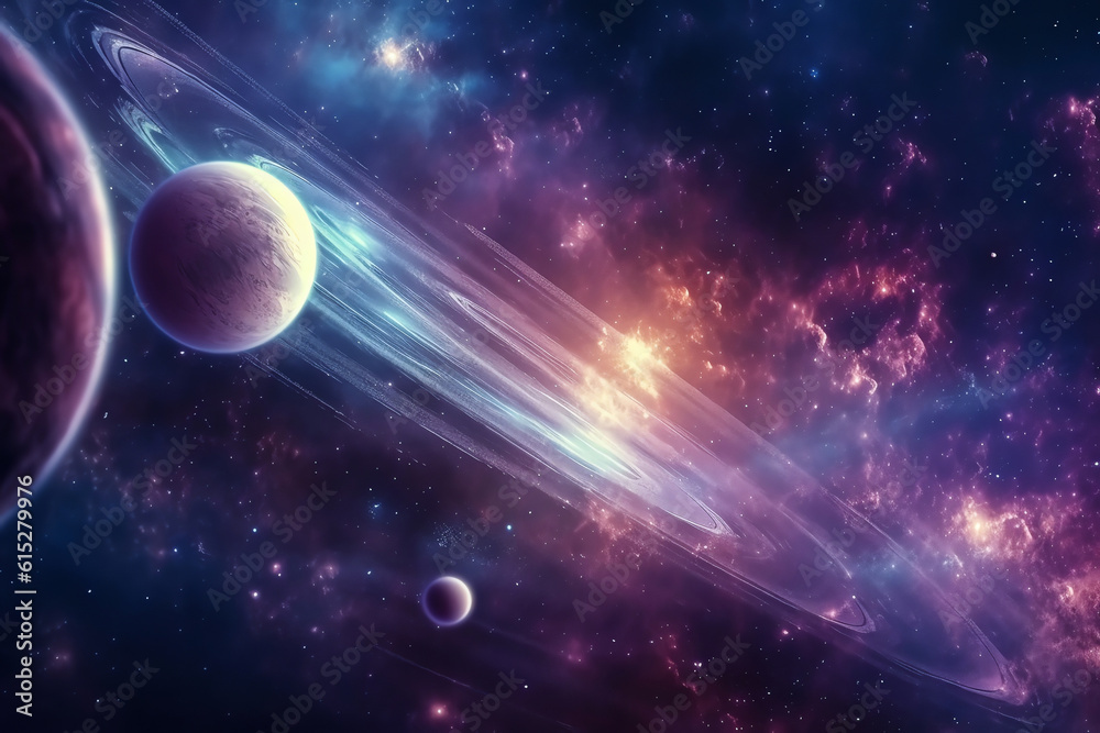 Canvas Prints planets galaxy outer space background