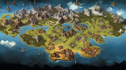 RPG Game World Map