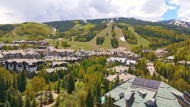 Mountain town Vail Colorado during summer