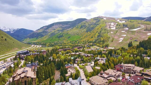 Mountain town Vail Colorado during summer