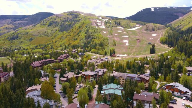 Mountain town Vail Colorado during summer