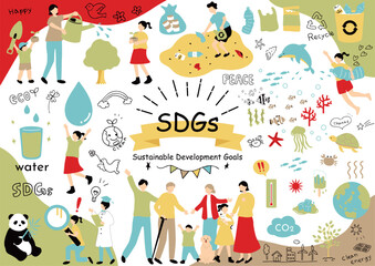 Fototapeta premium SDGs 持続可能な社会 素材集