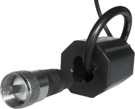 Ferrite bead on radio coax with PL-259 connector