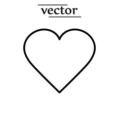  icon heart on a white background. love vector illustration. 