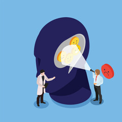 Customer feedback satisfaction isometric 3d vector illustration concept for banner, website, illustration, landing page, flyer, etc