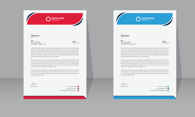 minimal business letterhead design for company corporate letterhead template professional style business letterhead set with more colors print ready letterhead 
