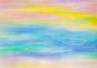 虹の水彩画