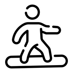 snowboard Line Icon