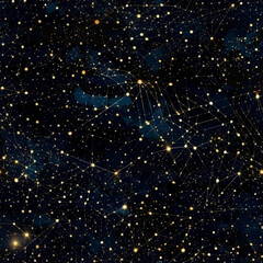 Fototapeta premium Seamless Starry Night Pattern