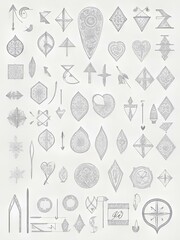 set of hand drawn doodle icons for design